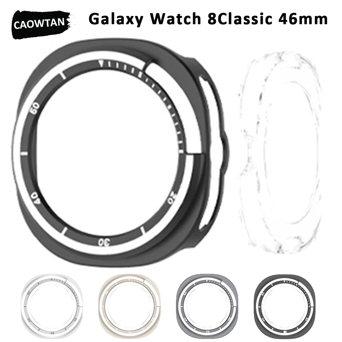 Vollständig abdeckende Stoßfängerhülle für Samsung Galaxy Watch 8 Classic 46 mm, [kein Displayschutz], schlanke, stoßfeste Hülle für Samsung Watch 8
