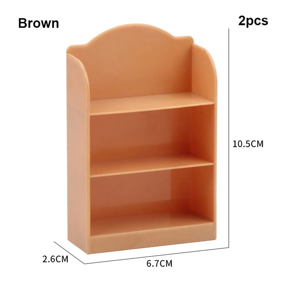 Mini armoire pour maison de poupée 1/12, 2 pièces, 6.7x2.6x10.5cm, présentoir de supermarché en plastique, 6 couleurs