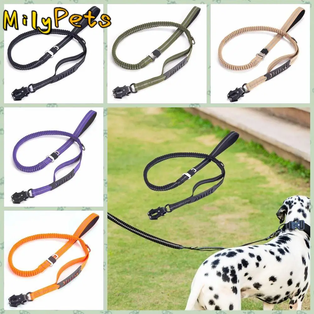 

Reflective Elastic Bungee Dog Leash Shock Absorption Anti-Lost Dog Heavy Duty Strap Polyester with Car Safety Clip