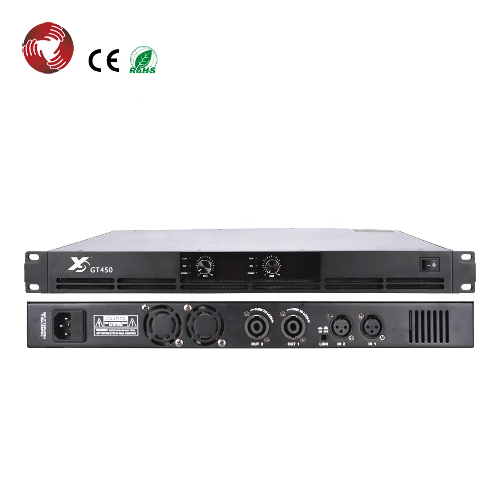 

1u 2-channel 450W*2 class d power amplifier professional GT450