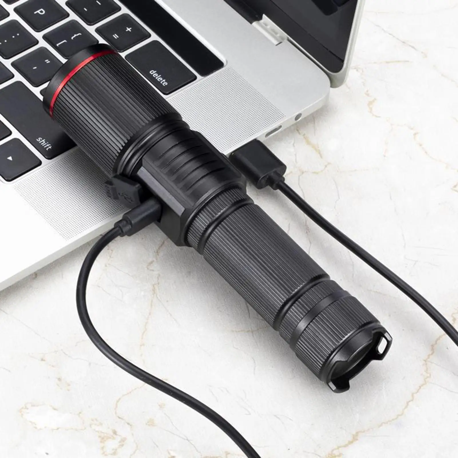 Flashlights for Home Type-C Charging Torch Lamp Four-Color Illumination Portable Flashlight for Night Vision Protection Fishing