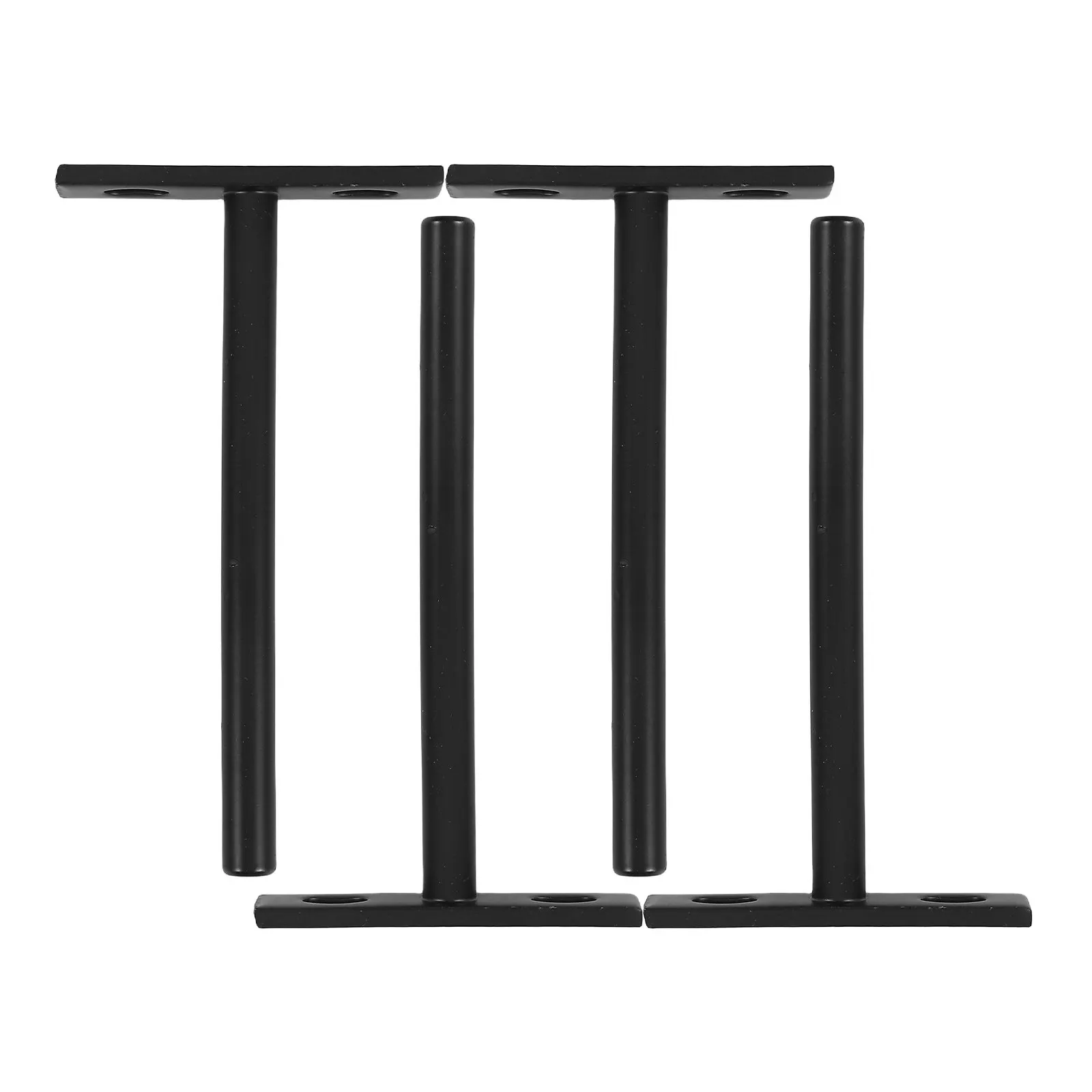 4Pcs Hidden Floating Shelf Brackets Black 6 Inch Heavy Duty Iron Brackets Wall Mounted Shelf Hardware Minimalist Home