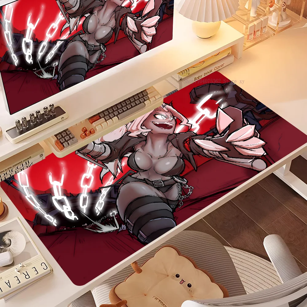 Helltaker Mousepad Large Computer Gaming Accessories MousePads Desk Mats Anti-slip Laptop Soft Mouse Pad