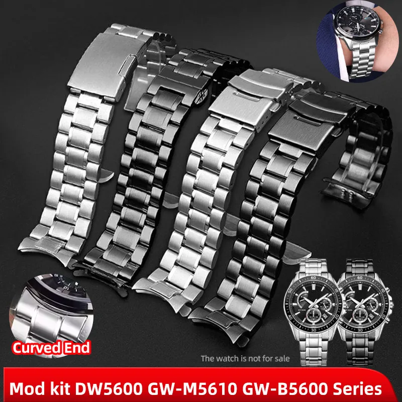 18 20 22 24mm Curved End Arc Metal Watch Band For Seiko Timex Citizen Casio Stainless Steel Strap men Matte Chain Bracelet tools