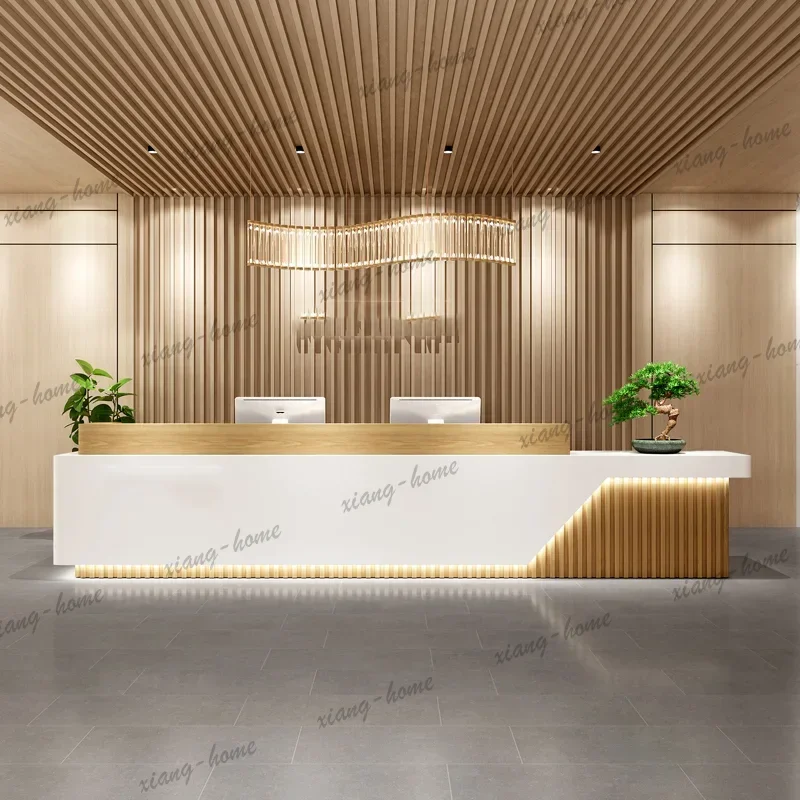 ld Two People Luxury Reception Desks Beauty Spa 200X60 Bakery Counter   Modern Classic Receptiebalie Office Furniture