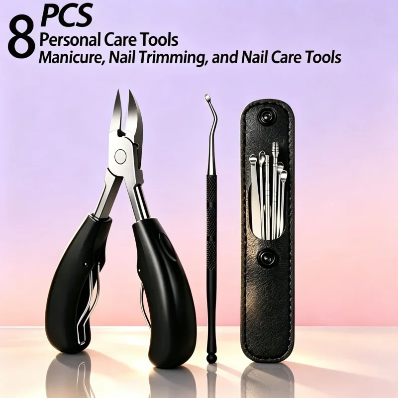 Professional Hand Foot Ear Kit, Labor-saving Lever Beak Nipper, Long Anti-slip Rod& Full Ear Tools, Thick Rustproof Steel