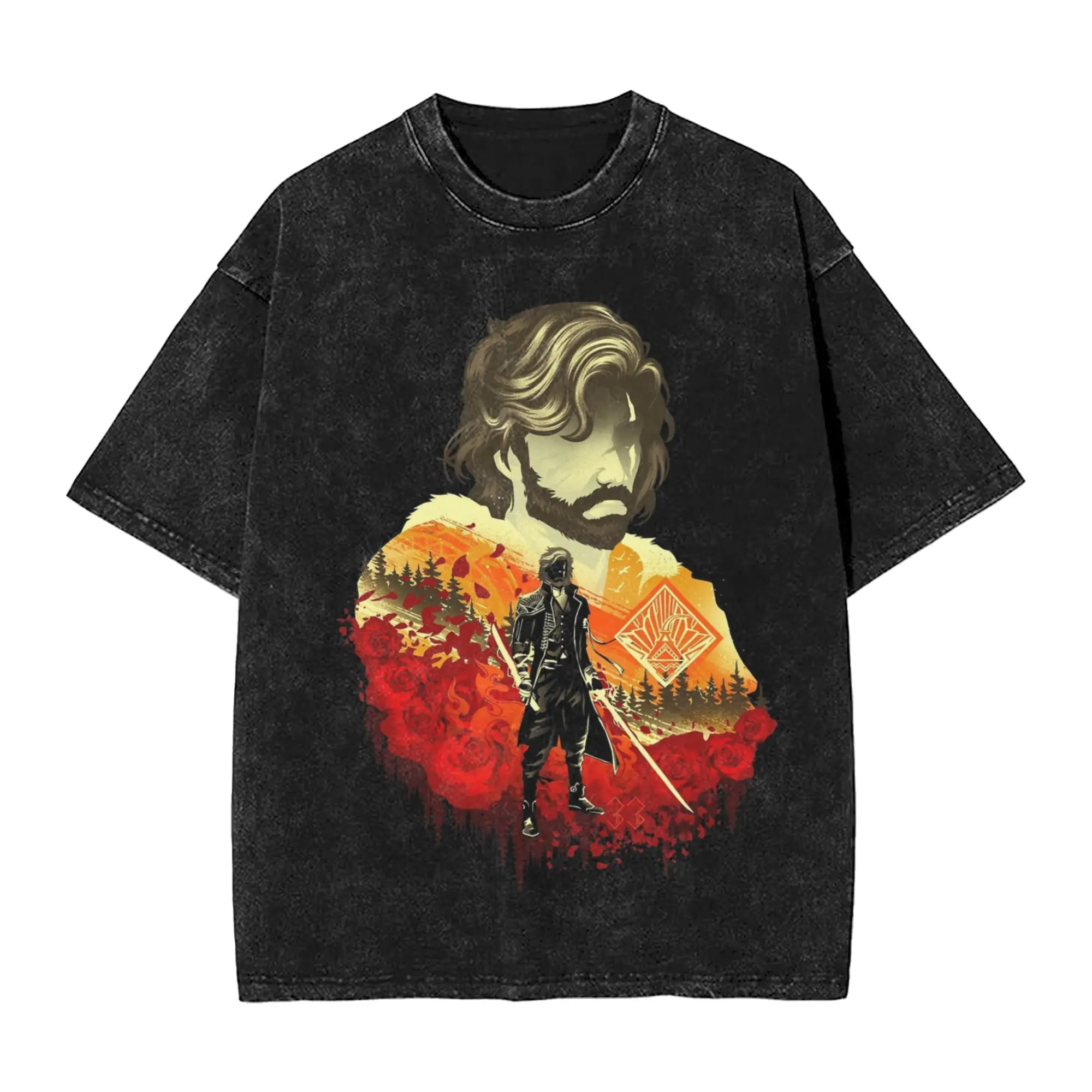 Clairs Obscurs Expedition 33 Zero Survivor Verso Washed T Shirt Streetwear  T-Shirts  Tees Tops Men Women Short Sleeve Graphic
