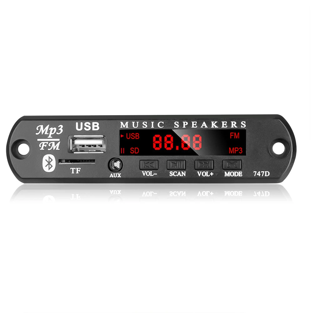 MP3 Decoder Board Wireless Bluetooth 5.0 MP3 Player 9V 12V Car Audio FM Radio Module Support TF AUX USB with Remote Control