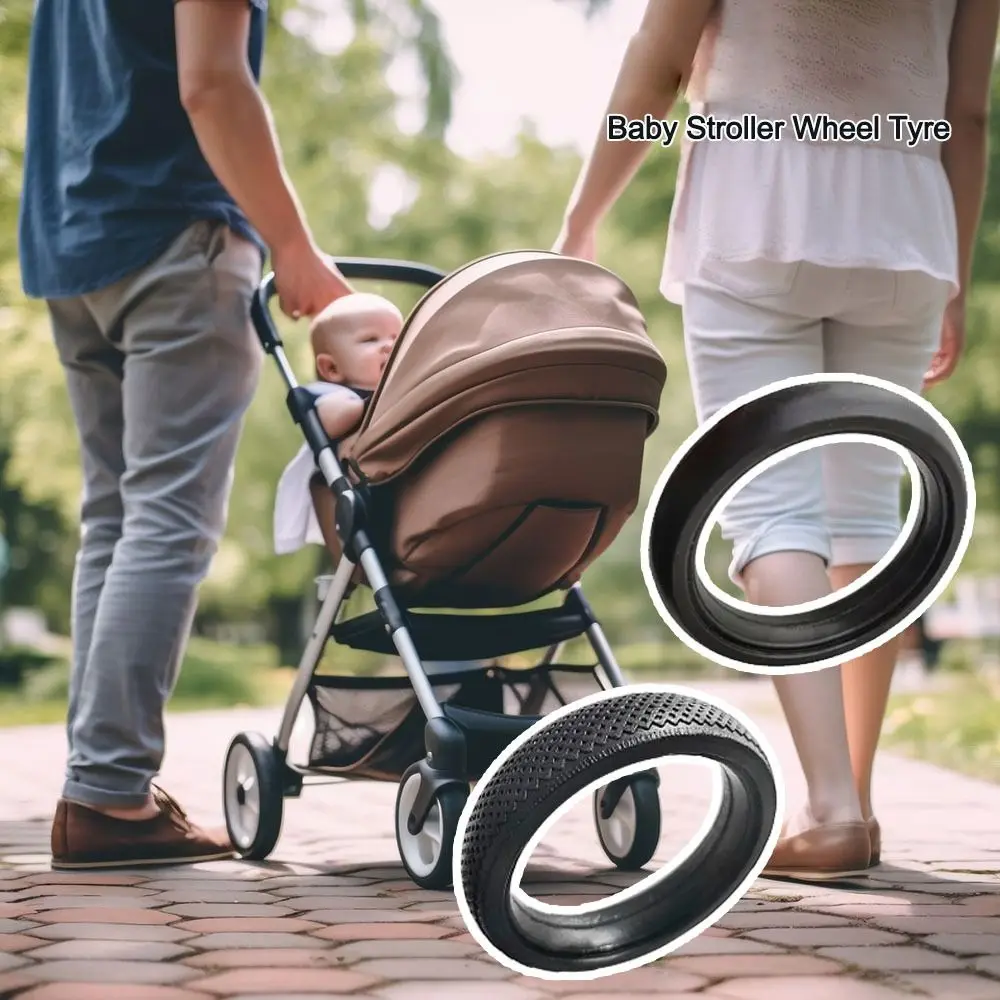 Rubber Baby Stroller Wheel Tyre Silent Bearings Stroller Replacement Stroller Spare Part Durable for Babyzenes Yoyo Yoya YuYu