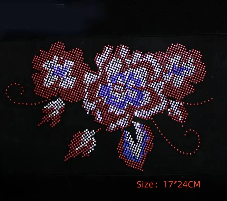 

Big flower flatback hot fix rhinestone strass iron hot fix rhinestone transfer motifs iron on rhinestone motifs