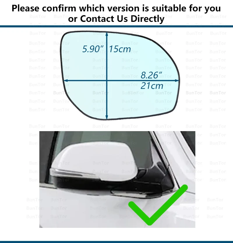 Links und rechts externer Rückspiegel für Hyundai Maxcruz/SANTA FE GLS XL 2013 2014 2015 2016 2017 2018 mit beheiztem 87611/21-B8030 – Detail 1