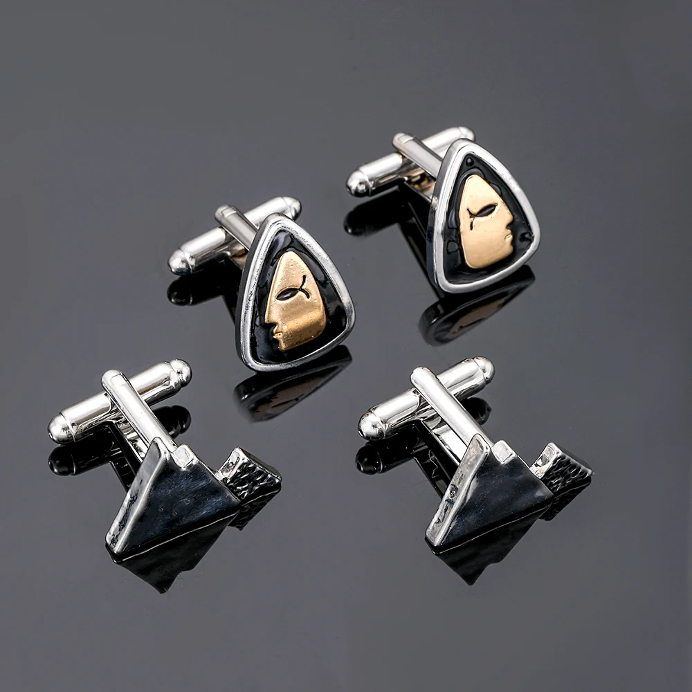 Personality Sailboat Camera Moon Star Crystal Mens Cufflinks Creative Peak Face Red Wine Cuff Links For Shirt Suit Jewlery