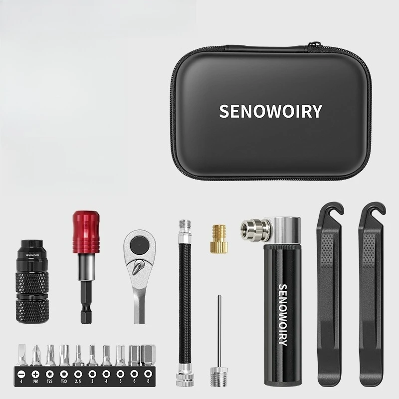 

Bicycle Repair Ratchet Tool Kit Multifunctional Lightweight Portable Wrench Air Pump Bicycle Repair Tools Bike Accessories