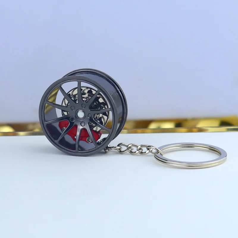 F1 Wheel Hub Keychain Pendant Car Keys Holder Keyring 3D Alloy Model Tyre Car Key Chain Charm Racing Lovers Collectibles