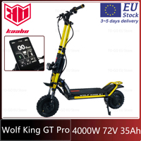 Kaabo Wolf King GT Pro Electric Scooter 2000W*2 Motor 72V 35Ah Battery Sine Wave Controller TFT Display 100km/h Speed IPX5