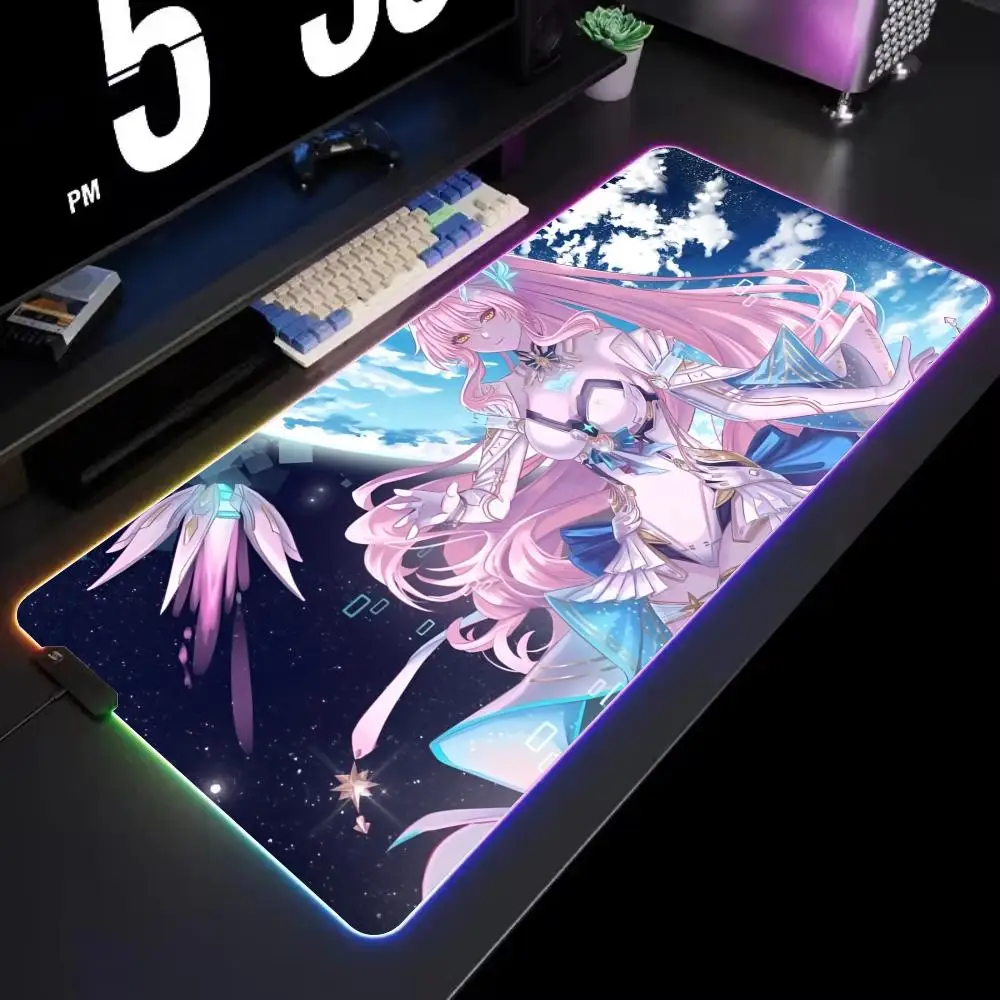 

Коврик для мыши aemeath RGB с подсветкой, игровой коврик для стола, аксессуары для геймеров, большой коврик для мыши