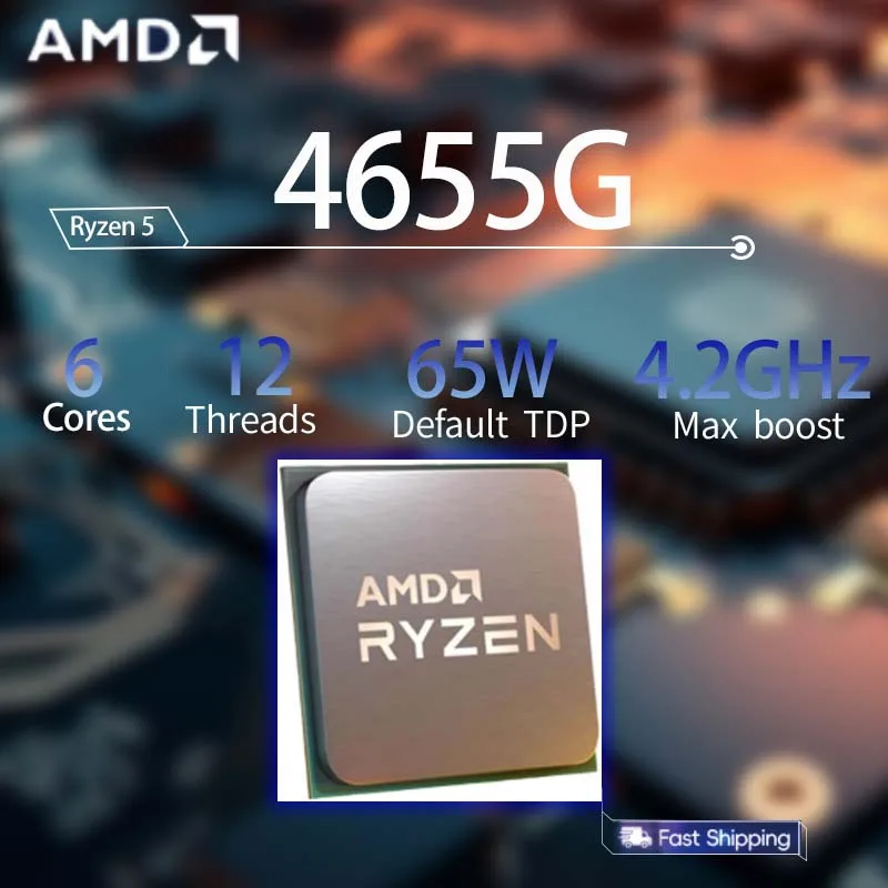 

AMD Ryzen 5 PRO 4655G R5 PRO 4655G CPU Processor 3.7GHz--4.1GHz 6-Core 12-Thread