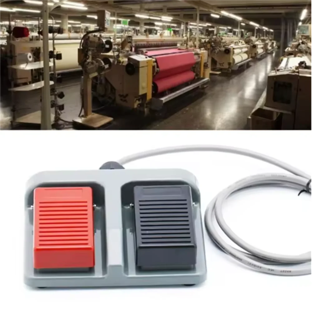 10A AC220V Dual Foot Pedal Switch Double Foot Control for Industrial Electrical Control Panel Applications