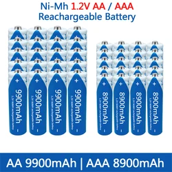 AA AAA Battery 1.2V rechargeable Battery NIMH Battery high capacity 9900mAh rechargeable Battery for toys Remote control mouse