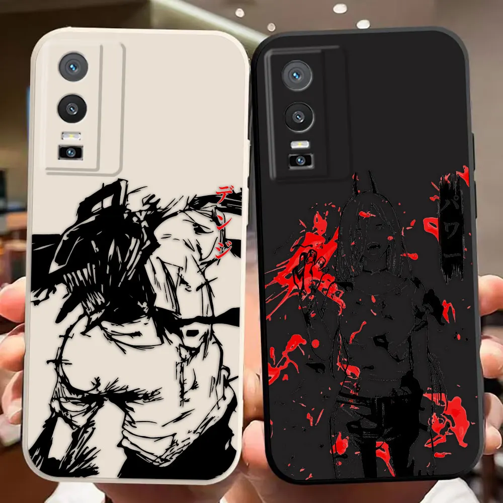 

C-Chainsaw Man Power Phone Case For VIVO Y04 Y15S Y16 Y17 Y19 Y19S Y20 Y21 Y22S Y28 Y29 Y35 Y36 Y50 Y51 Y72 Y76 Y93 Y100 Case