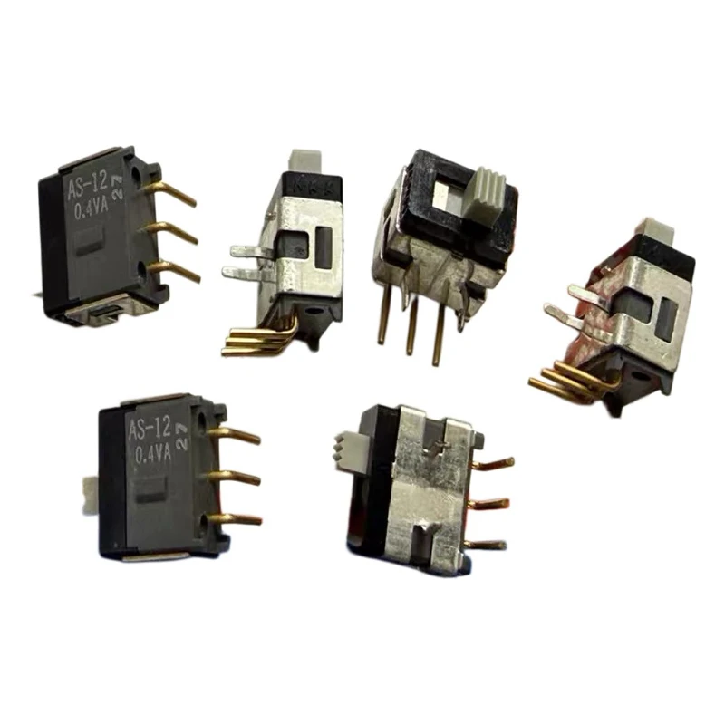 1 pièce par lot, 100% japonais, pour micro-interrupteur à bascule NKK AS12AH, 3 broches, 2 positions, glissière latérale horizontale avec support 2,54 mm