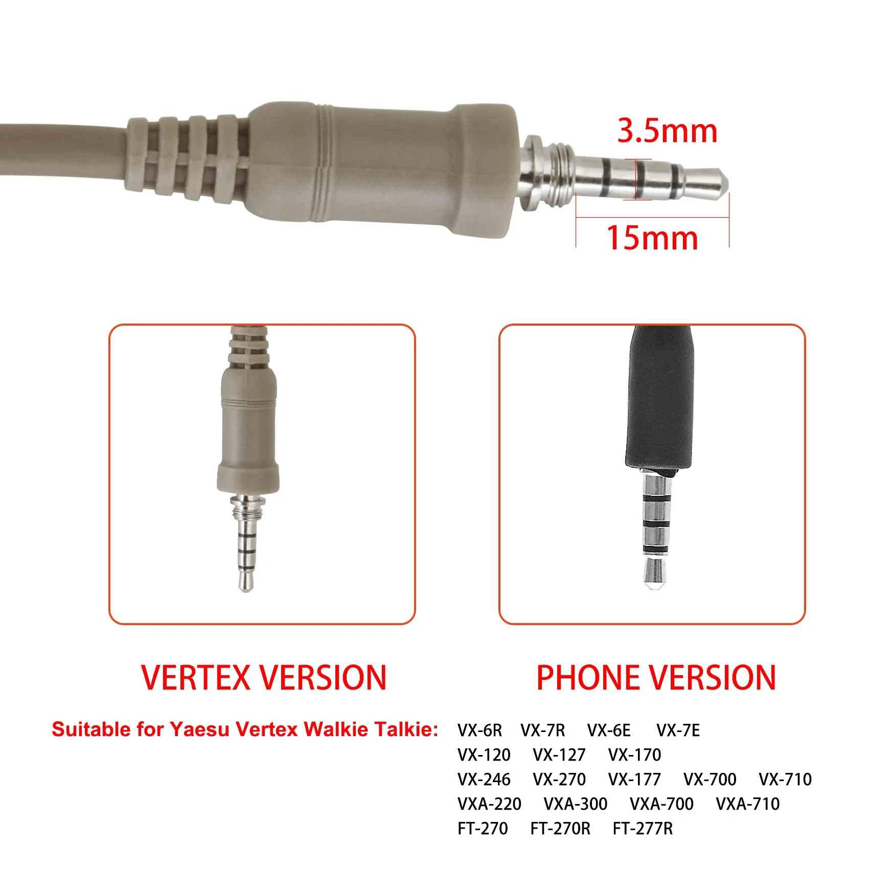 TAC-SKY Тактическая гарнитура для стрельбы U94 Ptt V2 Наушники Ptt для PELTOR COMTA/MSA SORDIN Тактическая гарнитура для Yaesu Vertex Plug