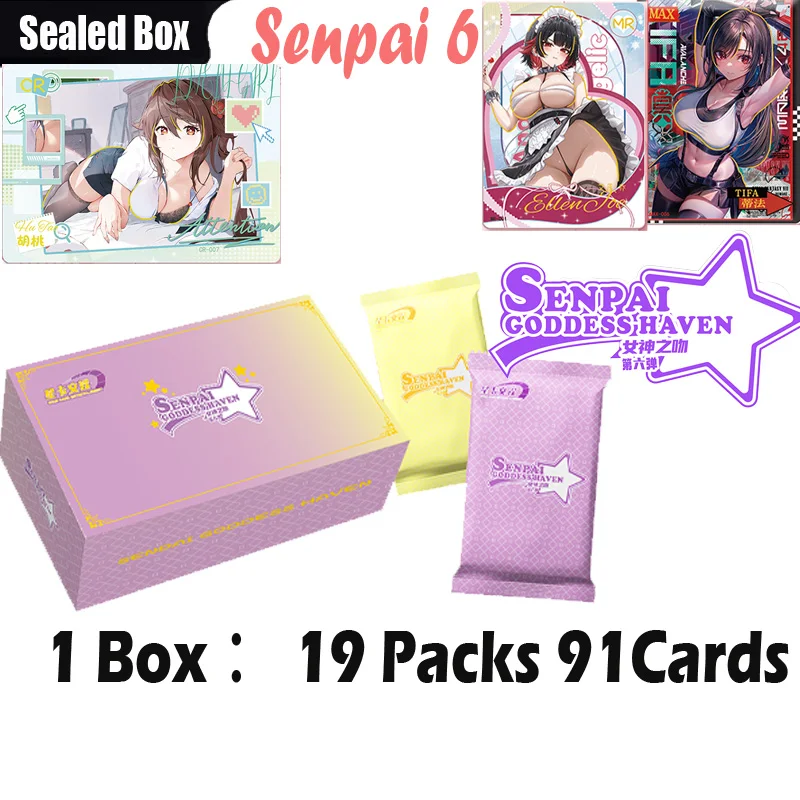 

Wholesale New Goddess Story Senpai 6 Habby Waifu Collection Card Senpai Haven Goddess CCG Game Trade Card Doujin Booster Box