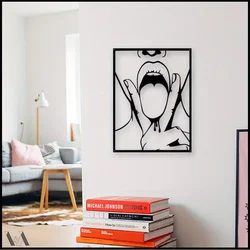 Metal Wall Art With Girl Silhouette Wall Decor Living Room Modern For Feminine Style - Metal Artwork Decor With Elegant Design