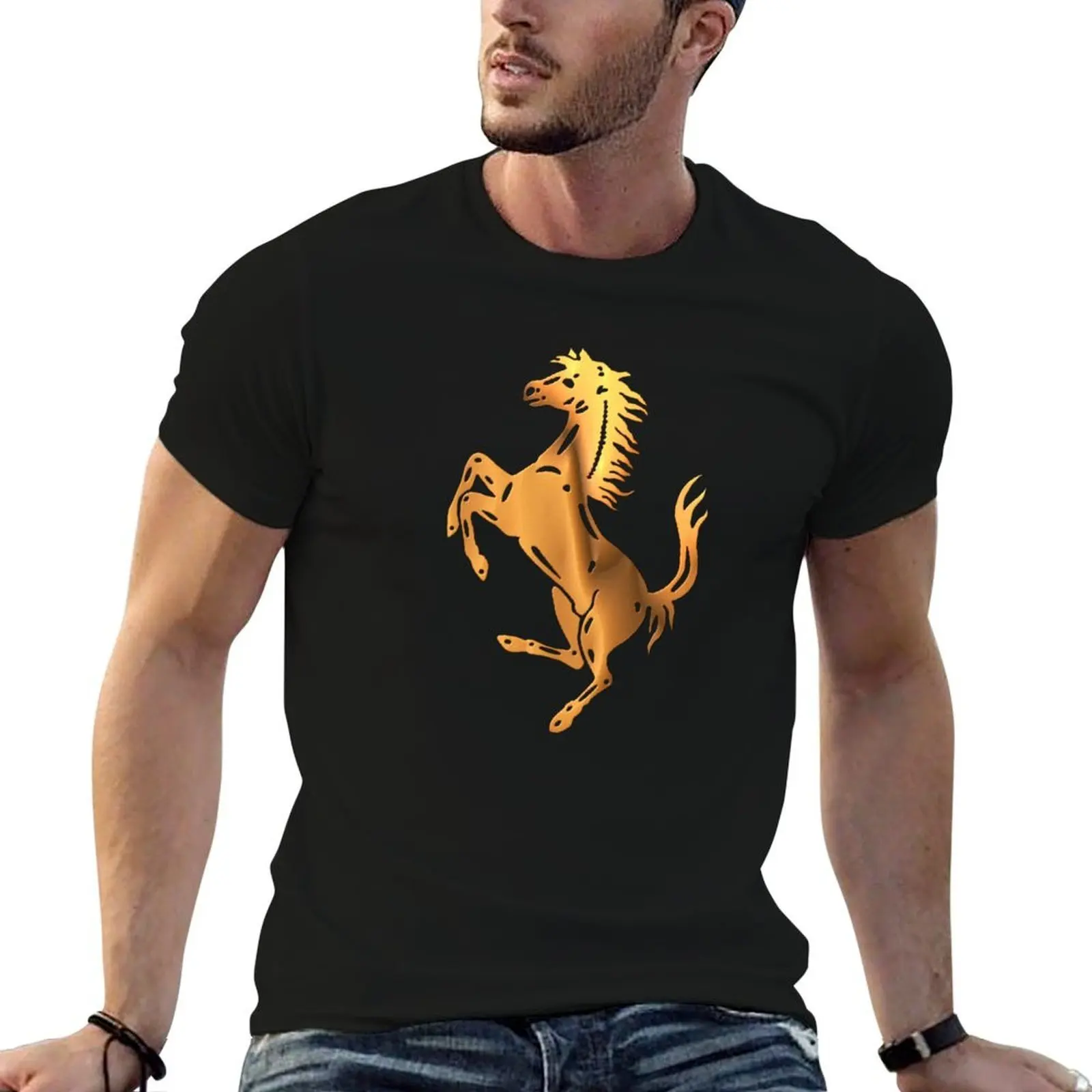 Golden Italian Stallion T-Shirt cute tops graphic t shirt vintage mens t shirts top quality