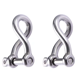 Q39F 2Pcs Heavy Duty Shackle Stainless Twist Shackle Twisted Shackle Screw Pin