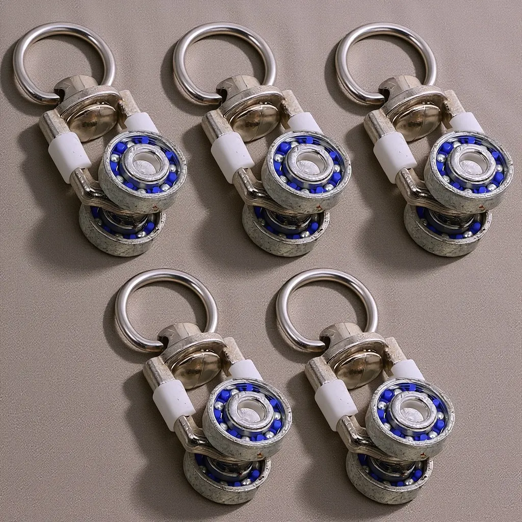 5Pcs Metal Curtain Pulley Heavy-Duty Sliding Wheel for Straight Track Smooth Glide Silent Operation Curtain Track Gliders
