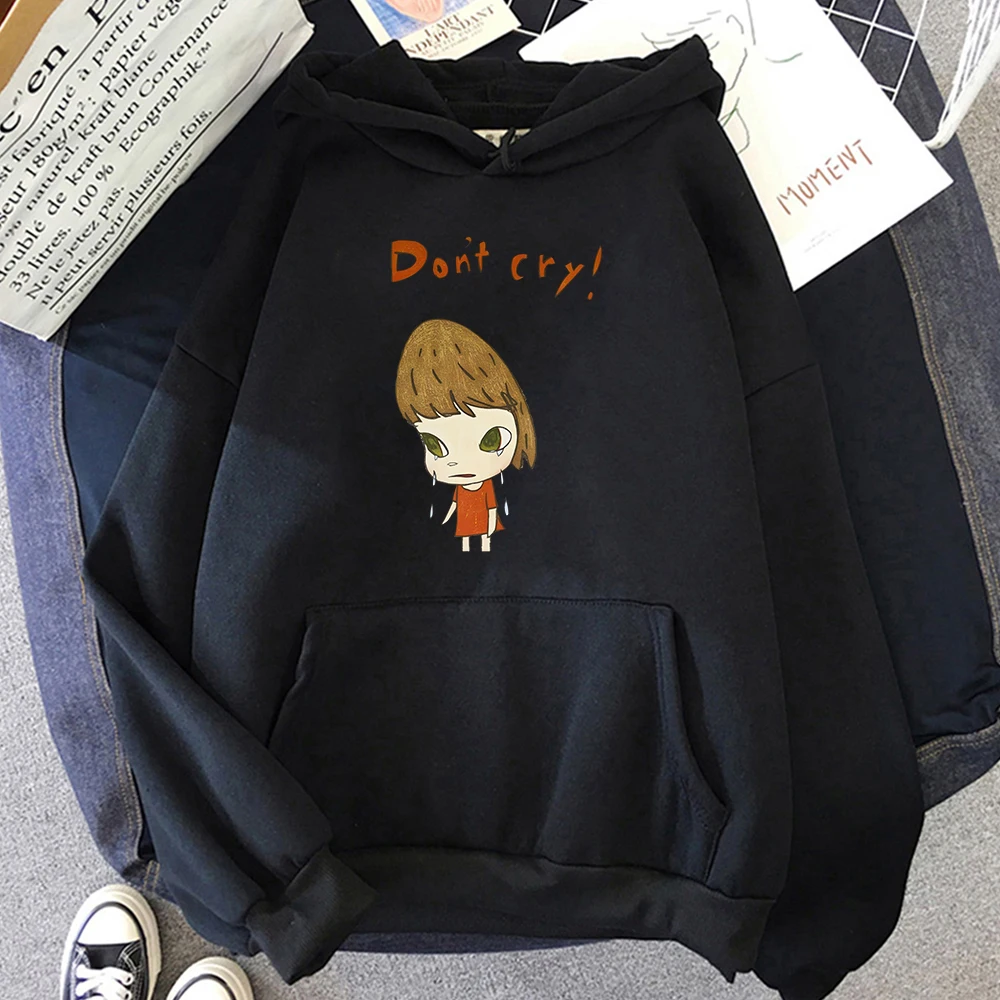 Yoshitomo Nara Don 'T Cry พิมพ์ Hoodies การ์ตูนการ์ตูนน่ารักกราฟิกเสื้อ Aesthetic Harajuku คู่เสื้อผ้าสำหรับหญิง