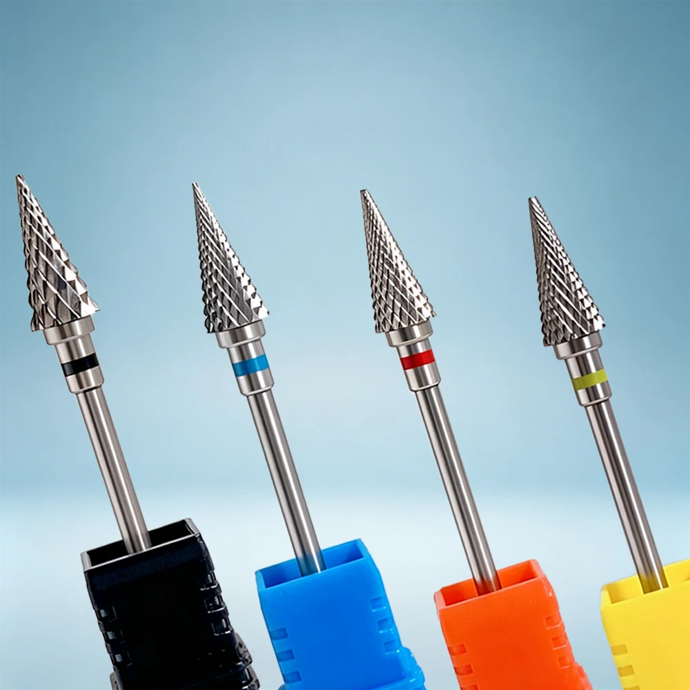 Wolframkarbid-Nagelbohrer, elektrisches Maniküre-Bohrerzubehör, Fräser zum Entfernen von Nagelgel, Nagelwerkzeuge – Detail 7