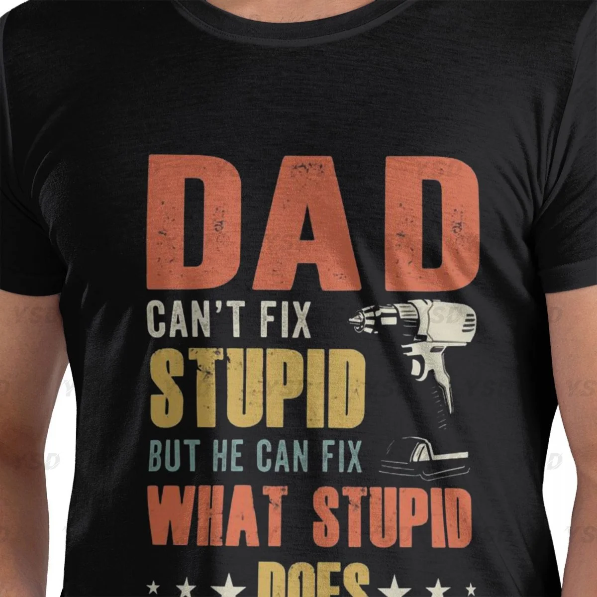 If Dad Can't Fix It We're Screwed Men's tight fitting sports T-shirt,Gym Sportswear,Oversized T shirt