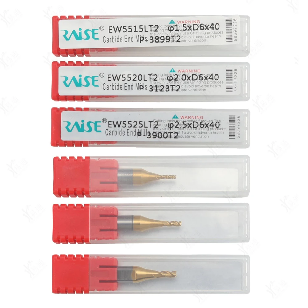 Special Metal-Coated Carbide End Mills For CNC Machine Flat Metal Cutter Fits Xhorse XC-MINI XP005 TANK 2M2 2/3 PRO