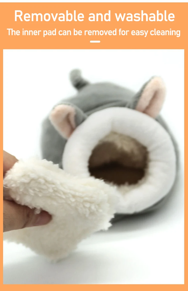 Meerschweinchen Bett Hamster Weiche Warme Bett Winter Haustier Spielzeug Hamster Käfig Haus Hängen Haus Bett Tier Mäuse Ratte Nest – Detail 4