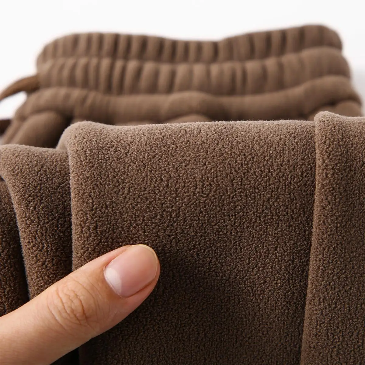 

Men's Double-Sided Fce Sweatpants Autumn Winter Thiened Wear-Resistant Casual Long Pants Workwear Trousers with Elastic Hem