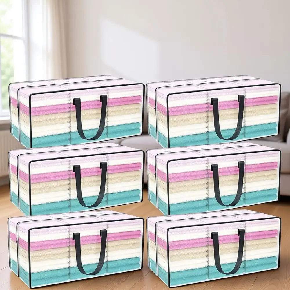 

Extra Large Heavy Duty Zippered Storage Bags for Moving, Dorm Packing, and Clothes Organization