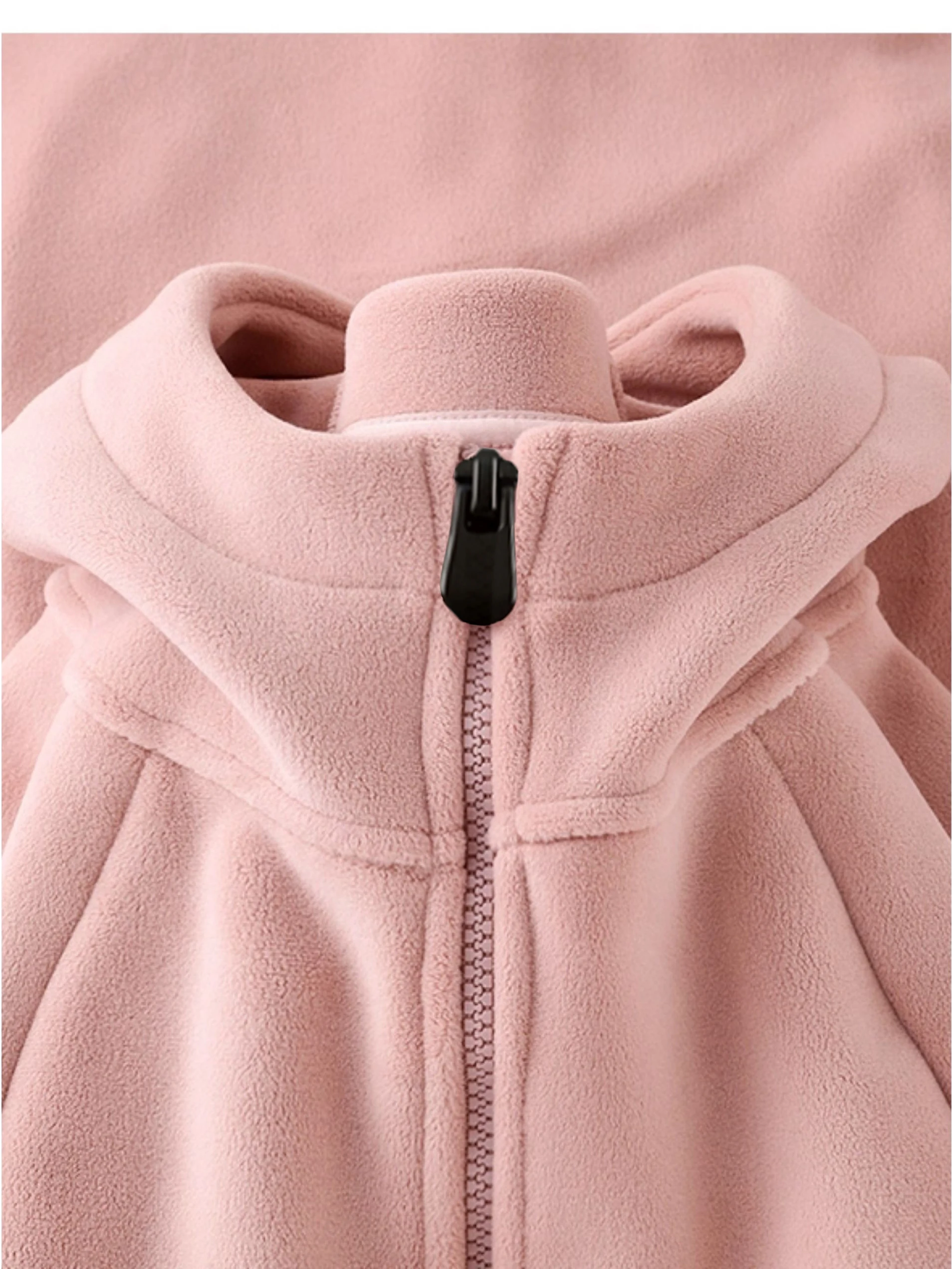 Dwustronna bluza z kapturem na zamek błyskawiczny, różowa, w kolorze pomarańczowo-limoniowym, ciepła, wyszczuplająca, zimowa odzież wierzchnia damska, luźny krój, długi rękaw, styl koreański.