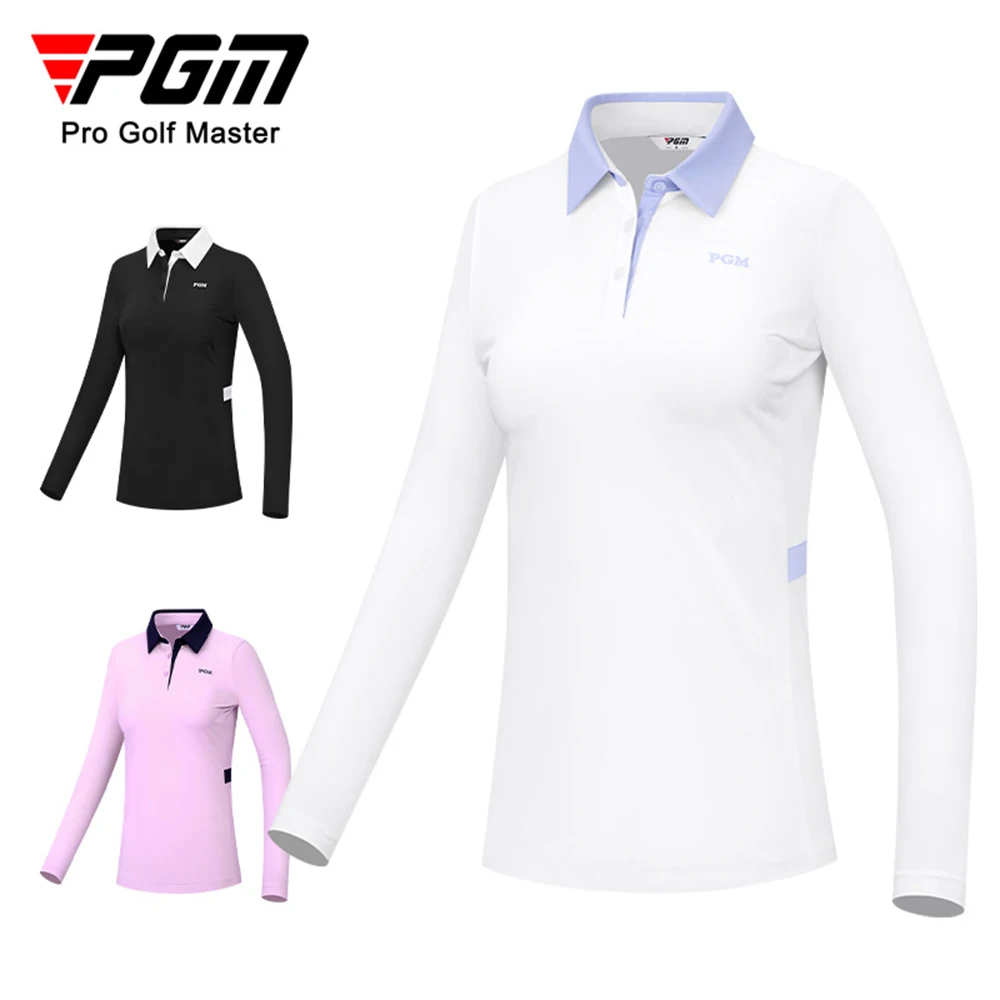 PGM Fall/Winter New Golf Women\'s Long Sleeve Clothing High Stretch Fast Dry Fashion Slim Fit Sports High Quality Breathable