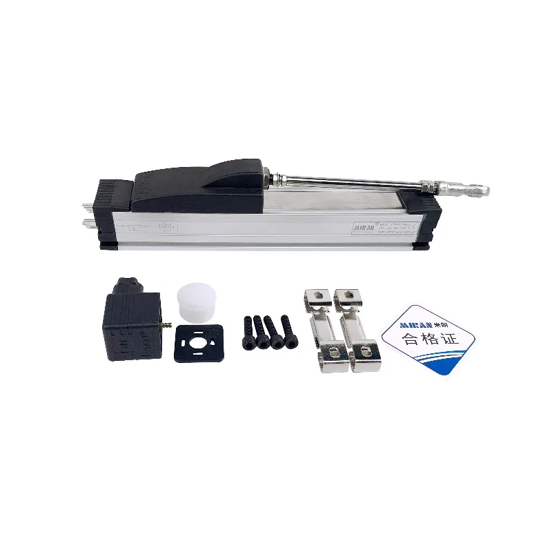 Long-distance sliding, electronic linear position sensor for die casting machines
