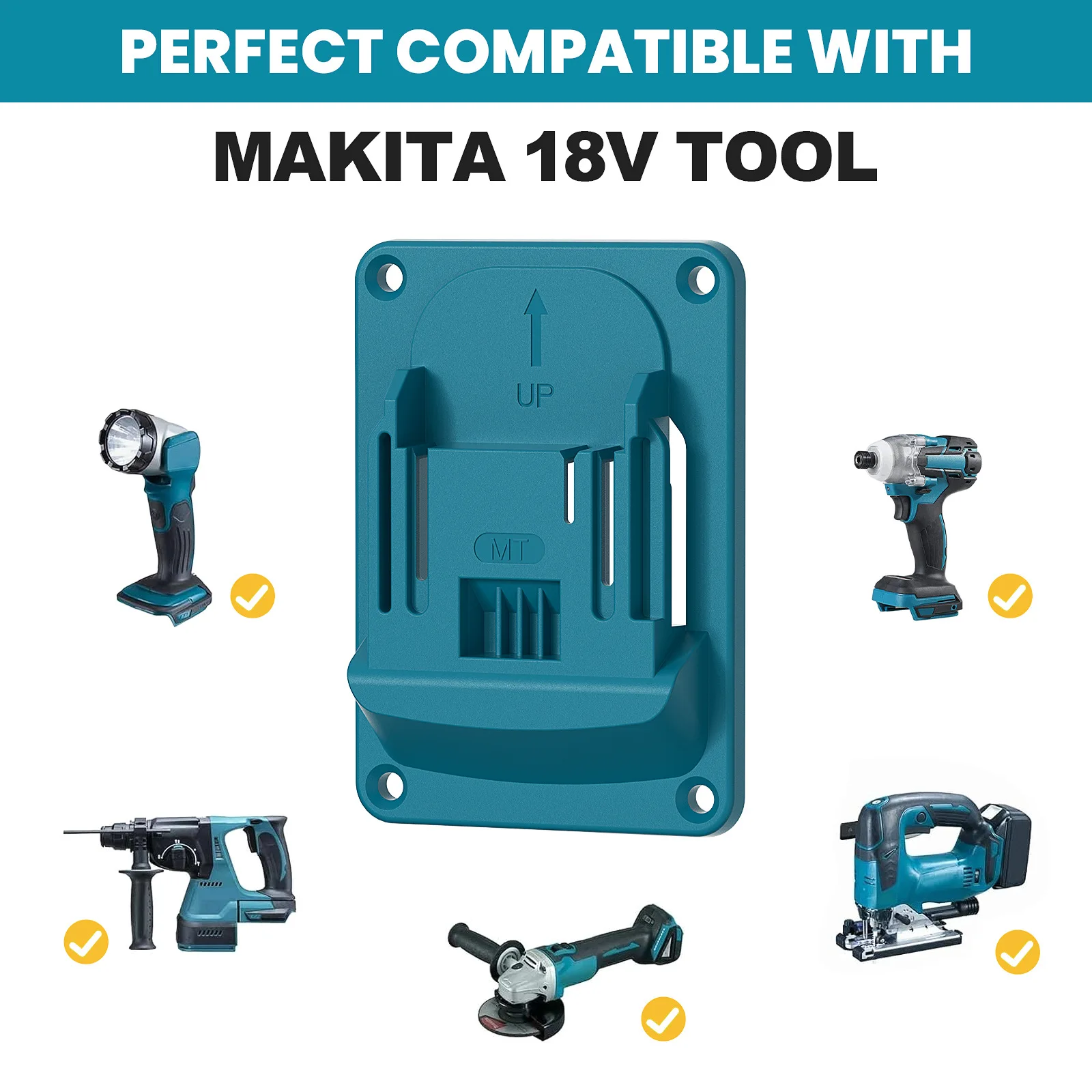 Für Dewalt/Milwaukee/Makita/Bosch/Ridgid/AEG 18V Akku-Werkzeughalter Wandmontage Werkzeughalterung Befestigungsvorrichtung Werkzeughalter – Detail 9