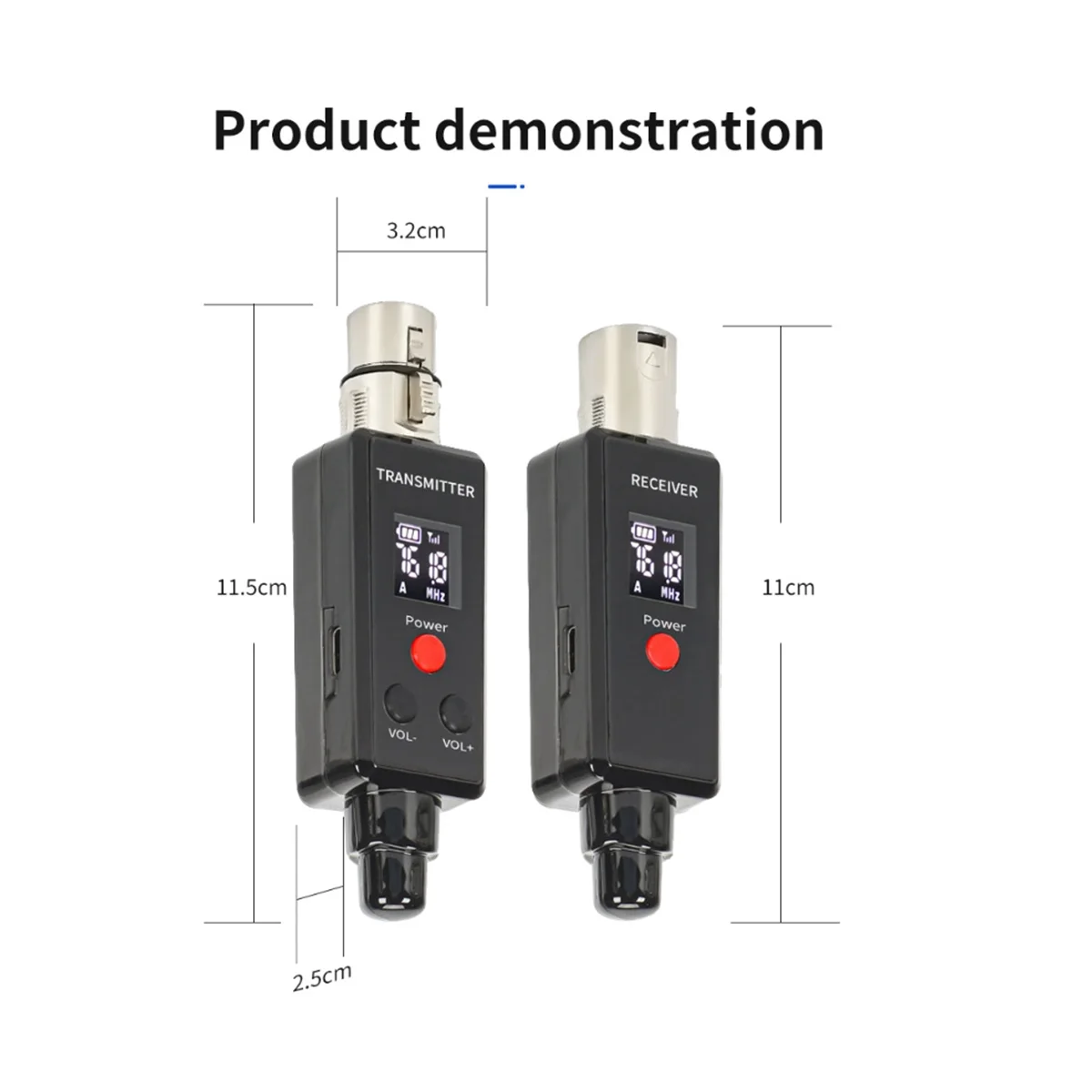 Microphone Wireless System Moving Coil Capacitor Microphone Wired to Wireless System Multifunctional Wireless Adaptor