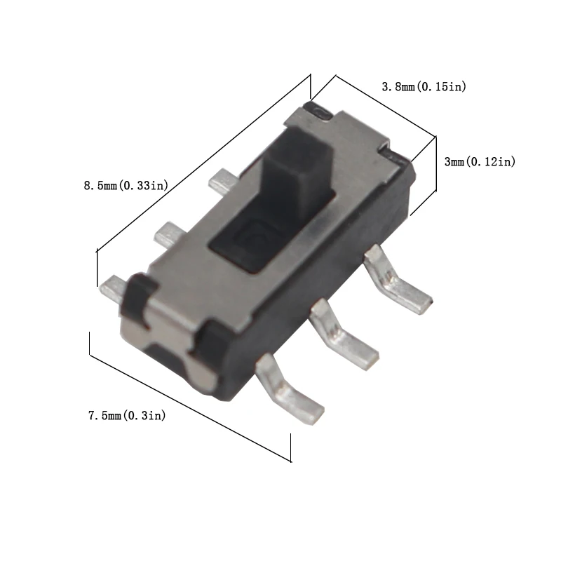 【100-20PCS】MSS22D18 Miniature SMD SMT DIP Slide Switch 2P2T 6Pin Handle High 2MM For DVD Switch  6PIN