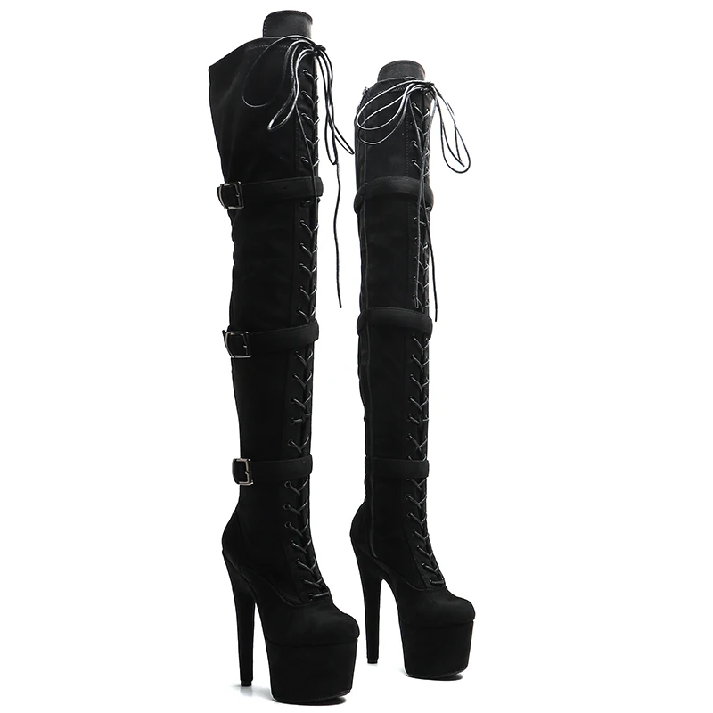 Leecabe  17CM/7inches Suede Upper  Trend fashion High Heel platform stripper heel Pole Dance boots