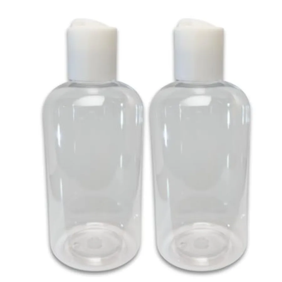 

Plastic Squeeze Bottles with Disc Cap, 8 oz/2-Pack, Travel Size, Refillable, BPA-Free, Leak Proof, for Cosmetics, Shampoo, Loti