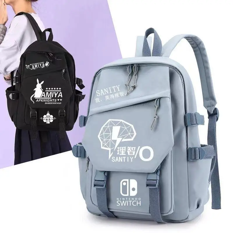 Arknights Rhodes Island Amiya Merchandise Anime Unisex Primary And Secondary School Students Large Capacity Durable Backpack Ani
