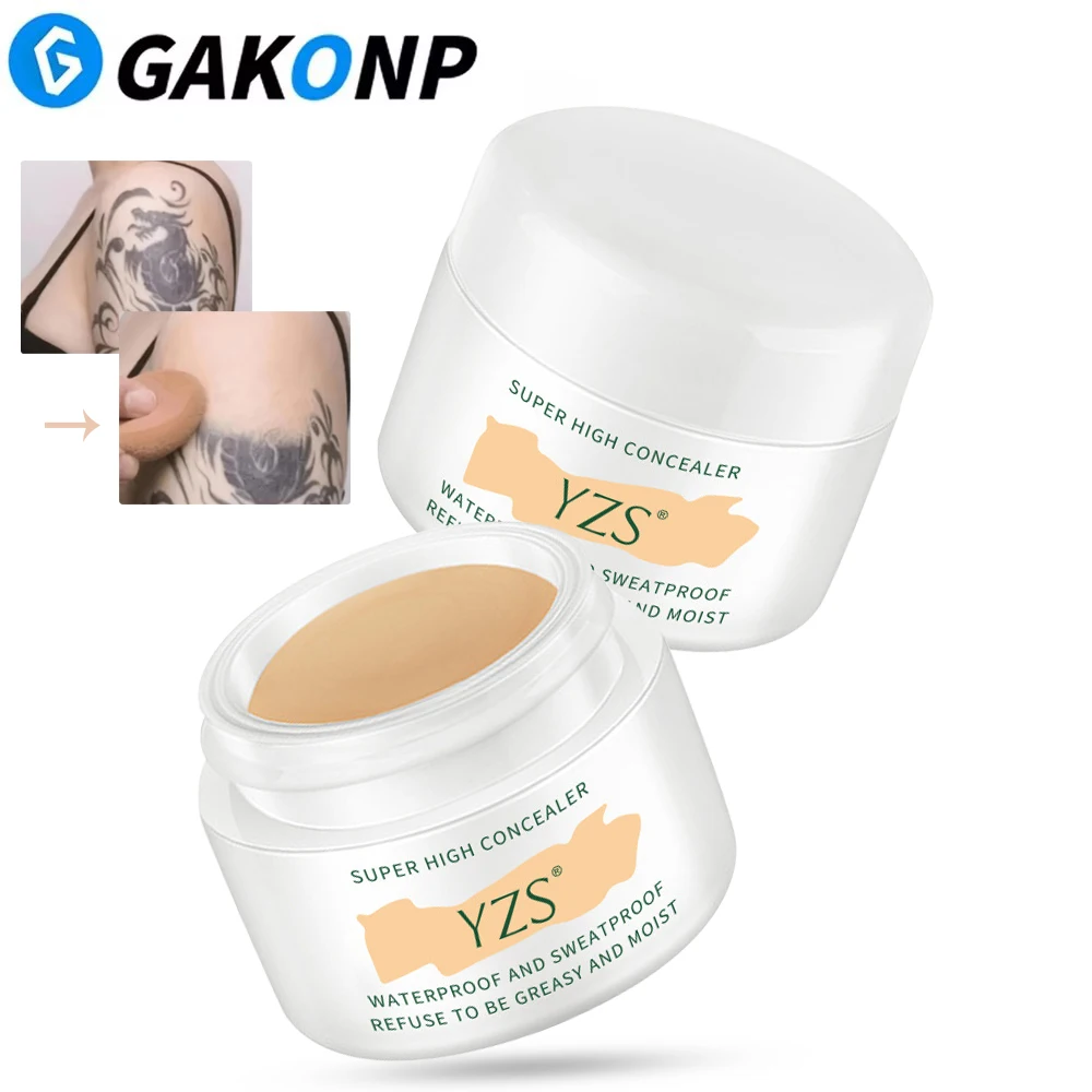 

Waterproof Tattoo Concealer Cream for Tattoos Scars Acne Marks Dark Circles Natural Finish Foundation Natural Lasting Beauty