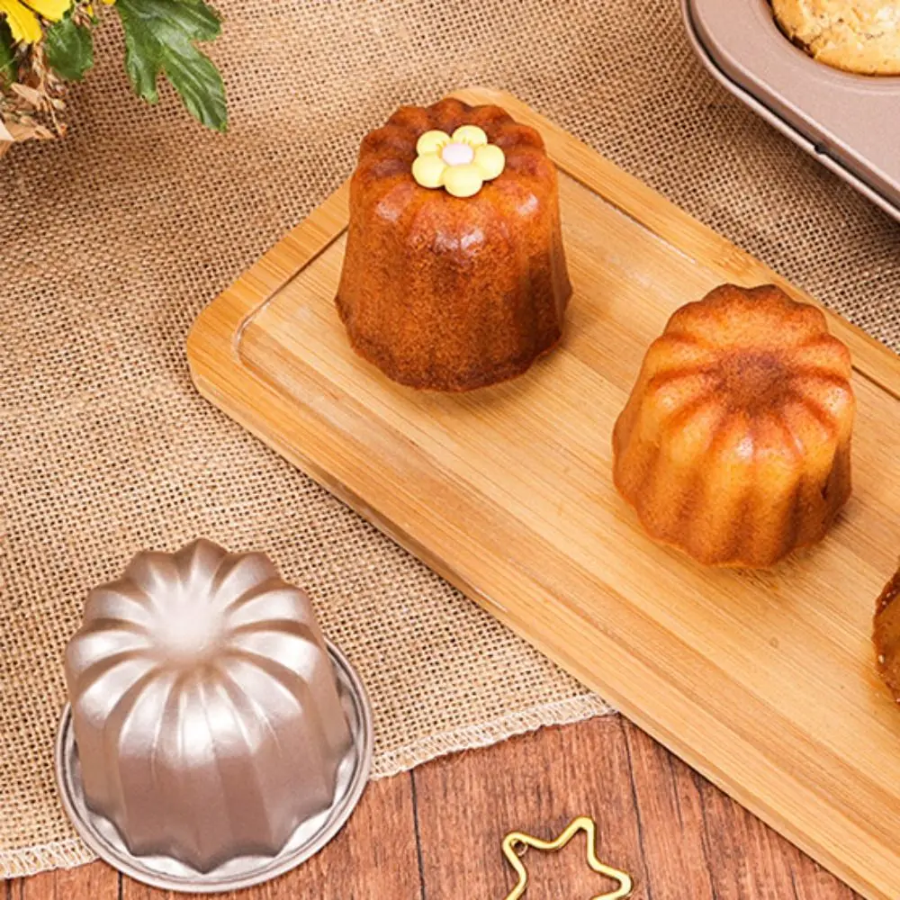 Household Carbon Steel Canele Baking Molds Single Cavity Heat Safe Muffin Cup Mold Non-Stick Cupcake Pans French Desserts