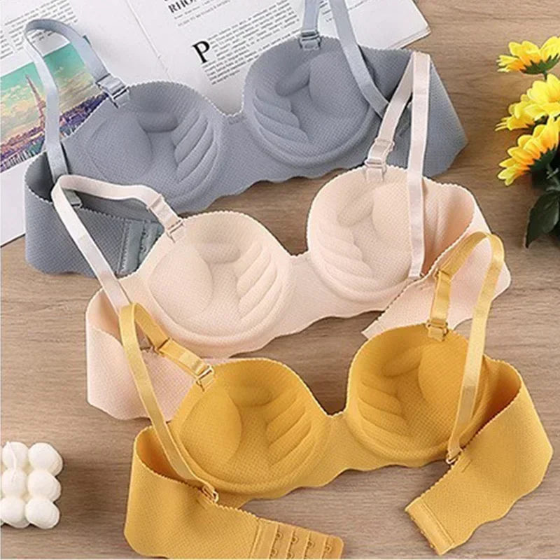 

Sexy Bras Push Up Seamless Underwear Women Solid Color Wireless Lingerie Feamle One-pieces Gather Convertible Straps Brassiere